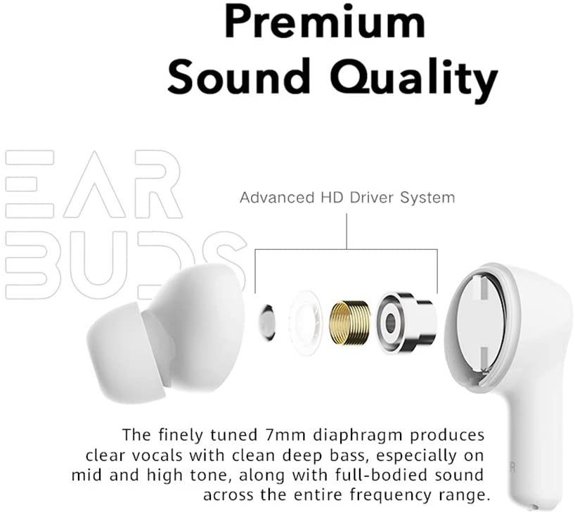 Honor Choice True Wireless Earbuds, Bluetooth, White - CE79