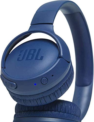 JBL Tune T500BT Powerful Bass Bluetooth Wireless On-Ear Headphones with Mic (Blue)