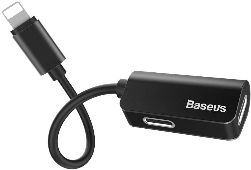 Baseus iP Male to iP+iP Female Adapter L37 Black