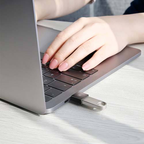 Baseus Exquisite Type-C Male to USB Female Adapter Converter 2.4A Black