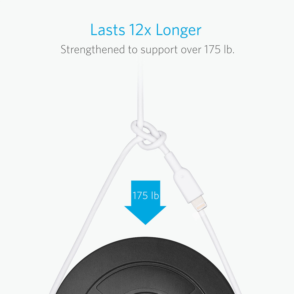 Anker Powerline II with lightning connector 3ft Wh