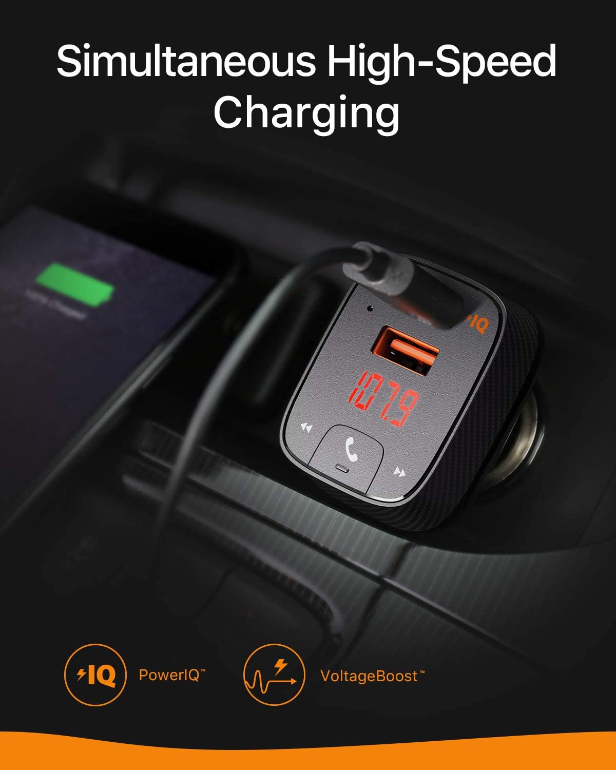 Roav Smart car charger F2 - Black
