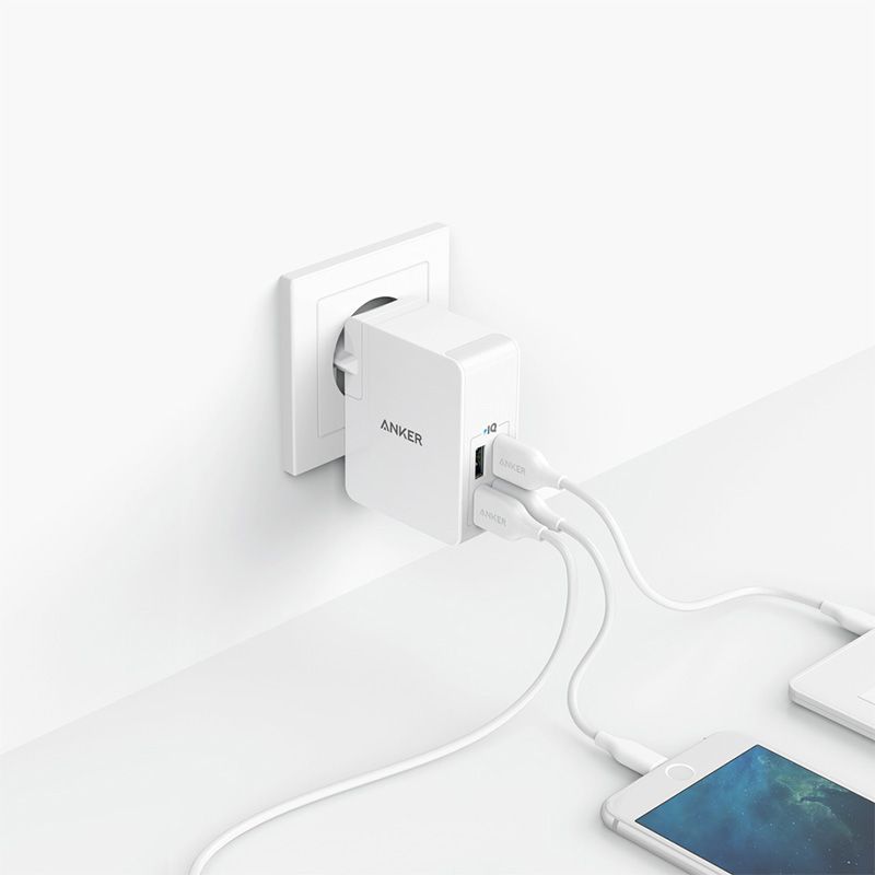Anker PowerPort 4 Lite EU+UK White