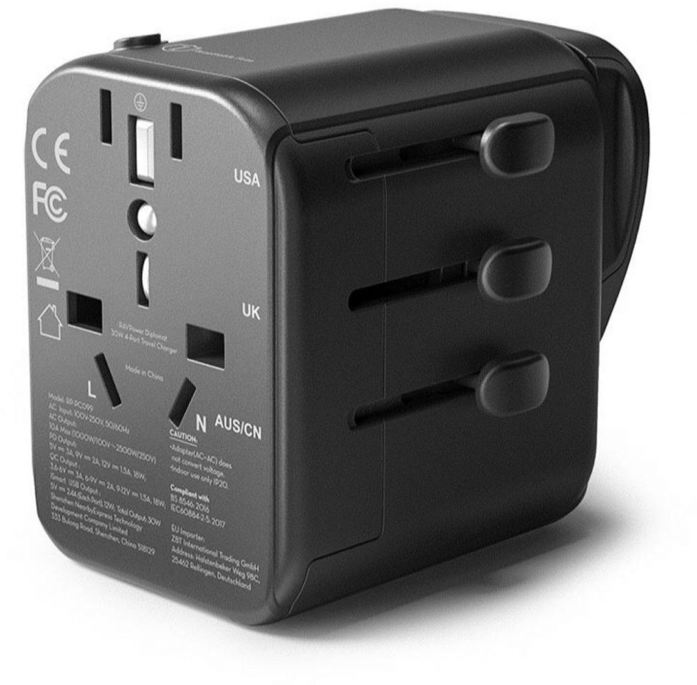 RAVPower Diplomat 30W 4-Port Travel charger - BLACK