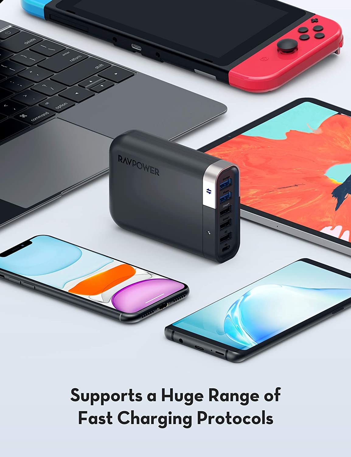 RAVPower 6-Port USB Charger Filehub