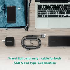 RAVPower CABLE 2 IN 1 BRAIDED TYPE C