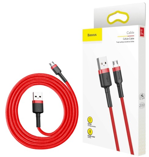 Baseus Cafule Cable USB For Micro 1.5A 2M Red+Red