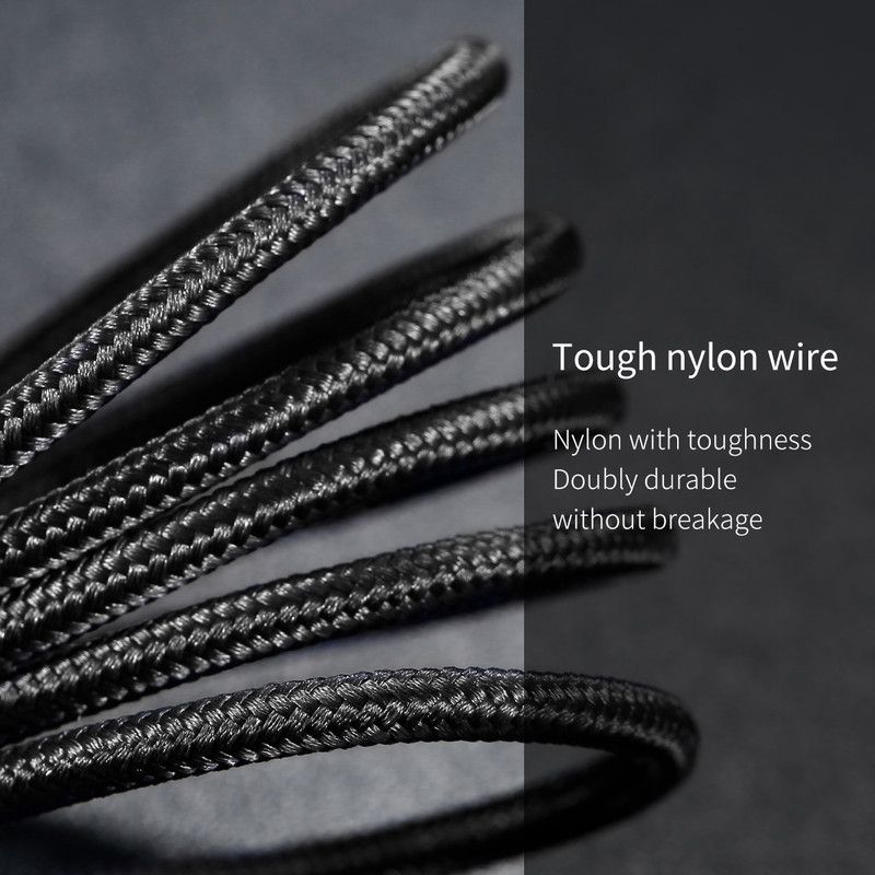 Baseus Rapid Series Type-C 3-1 Cable 1.2M For Micro+Lightning+Type-C Silver+Black