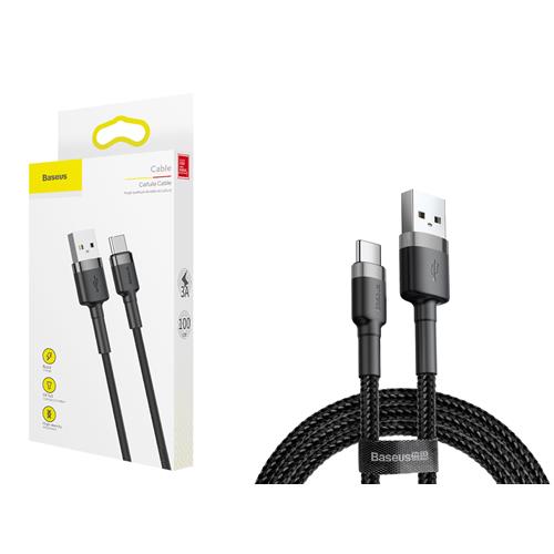 Baseus cafule Cable USB For Type-C 2A 2M Gray+Blac