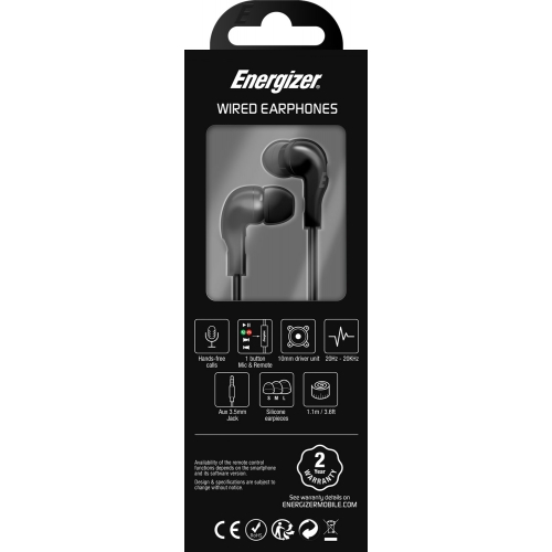 Energizer Earphones Black