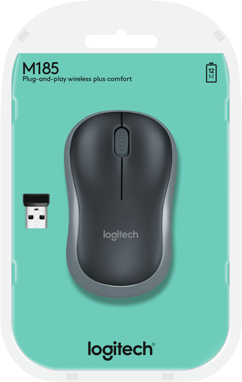 Logitech® Wireless Mouse M185 - SWIFT GREY - EWR2