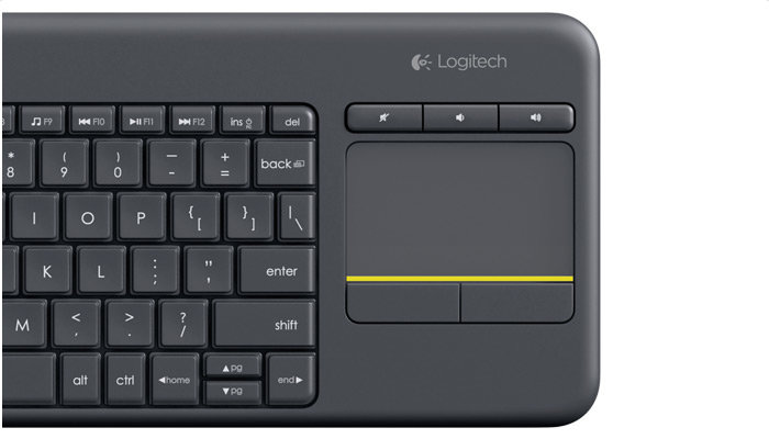 Logitech® Wireless Touch Keyboard K400 Plus - DARK - ARA (102) - 2.4GHZ - N/A - INTNL