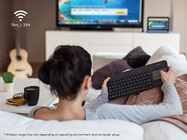 Logitech® Wireless Touch Keyboard K400 Plus - DARK - ARA (102) - 2.4GHZ - N/A - INTNL