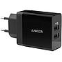Anker PowerPort+ 2-Port USB Charger Black + 3ft mi