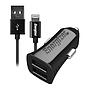 ENERGIZER CAR CHARGER 3.4A 2USB +Lightning Cable Black