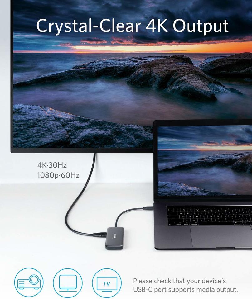 Anker Premuim 5-in-1 USB-C Hub Gray