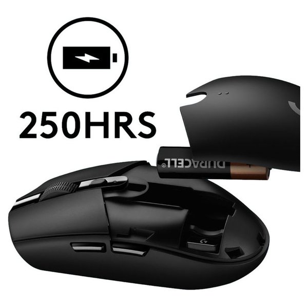 Logitech® G305 LIGHTSPEED Wireless Gaming Mouse - BLACK - 2.4GHZ/BT - EWR2 - G305