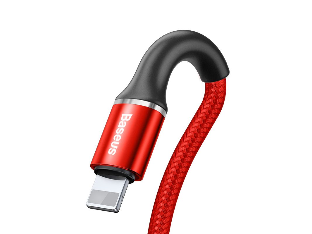 Baseus halo data cable USB For iP 2.4A 1m Red