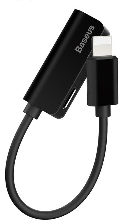 Baseus iP Male to iP+iP Female Adapter L37 Black