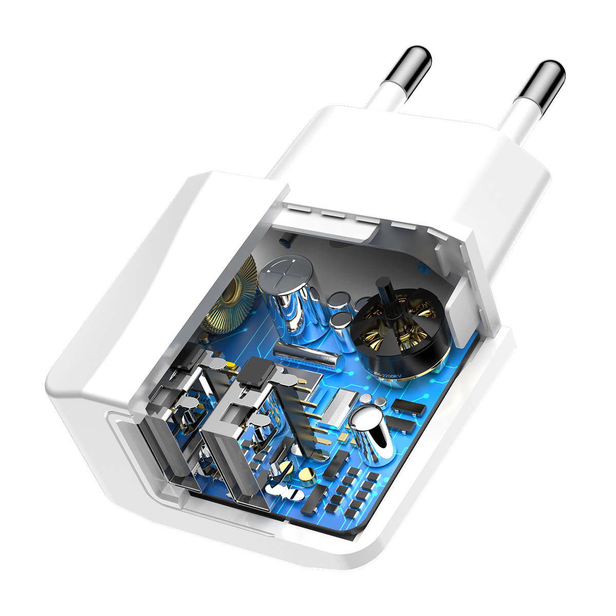 Baseus Mini Dual-U Charger EU 2.1A White