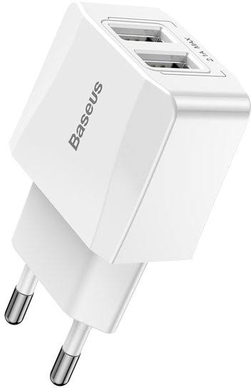 Baseus Mini Dual-U Charger EU 2.1A White