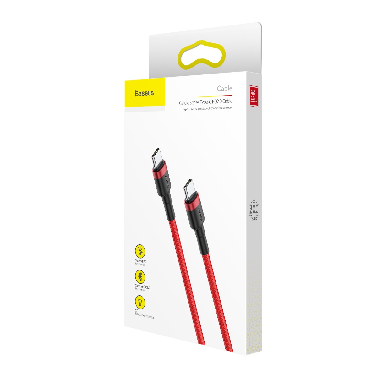 Baseus Cafule Series Type-C PD2.0 60W Flash charge Cable Red