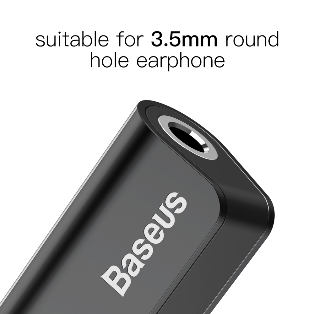 Baseus Type-C Male To Type-C Female +3.5MM Female Adapter L40 Black