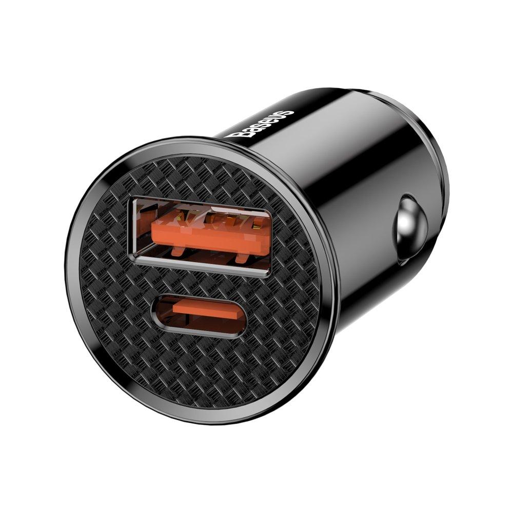 Baseus Circular Plastic A+C 30W PPS Car Charger Black