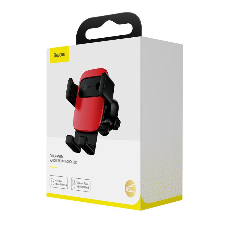 Baseus Cube Gravity Vehicle-mounted Holder Red