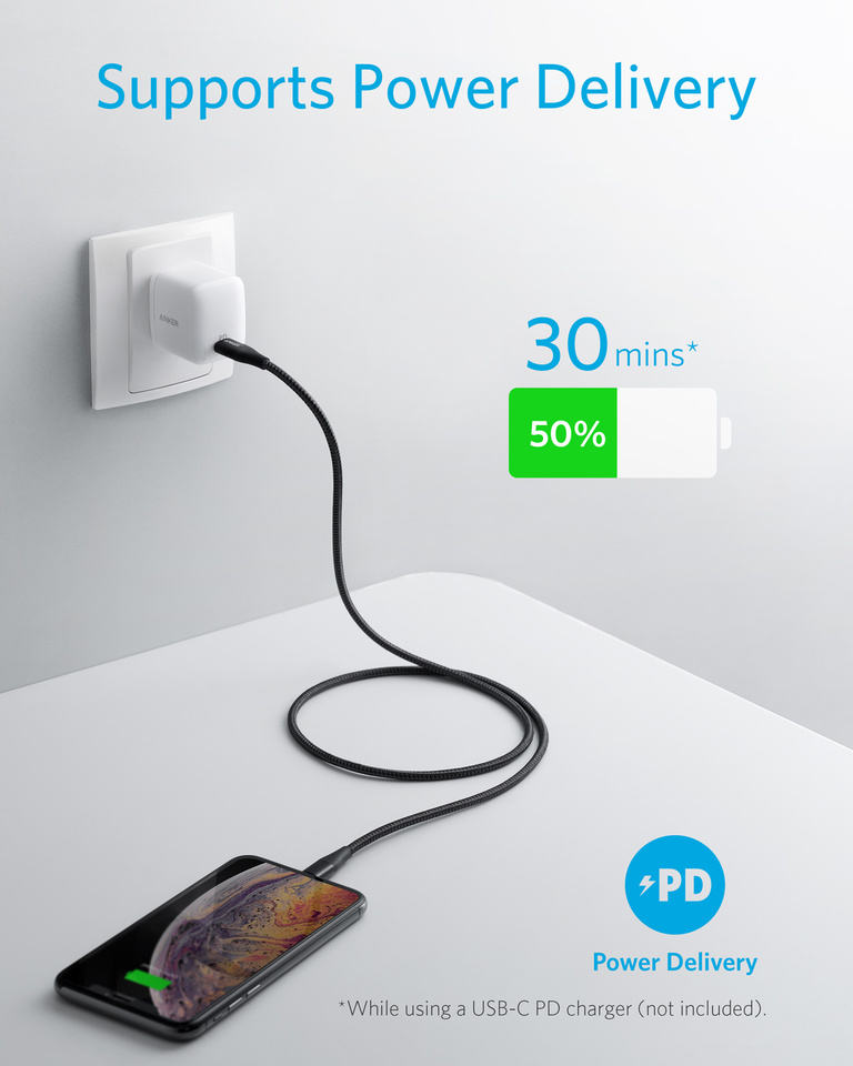 Anker PowerLine +II USB-C Cable with Lightning Con
