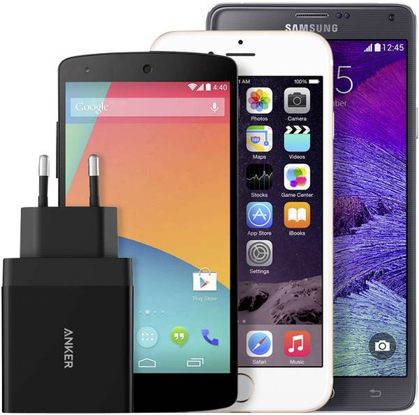 Anker PowerPort+ 2-Port USB Charger Black + 3ft mi