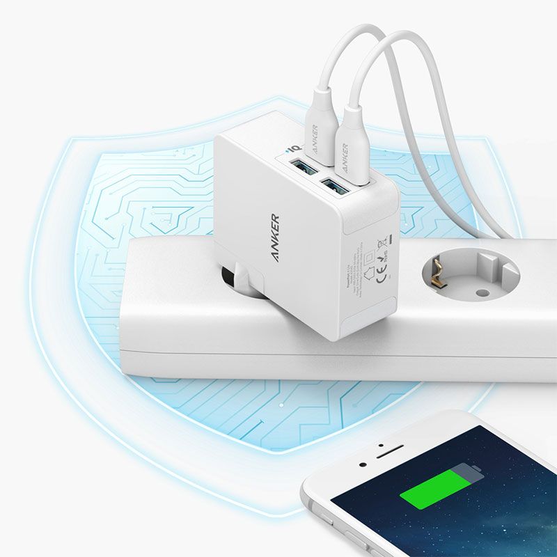 Anker PowerPort 4 Lite EU+UK White