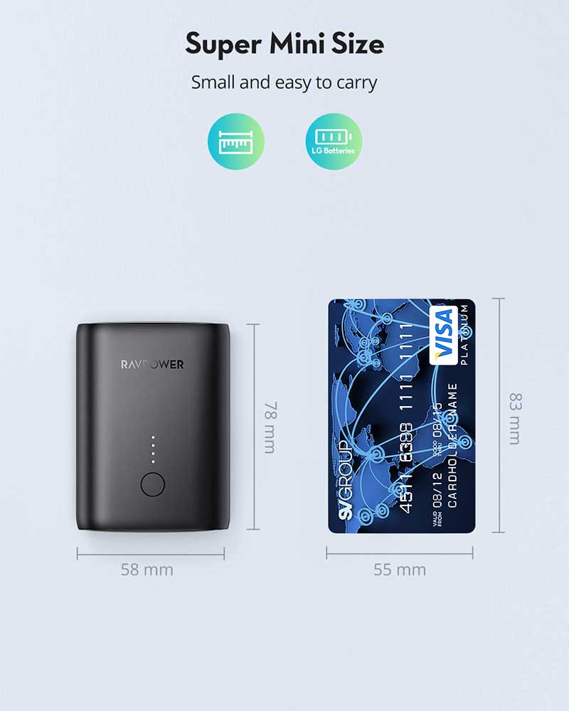 RAVPower PD Pioneer 10000mAh 18W 2-Port Power Bank