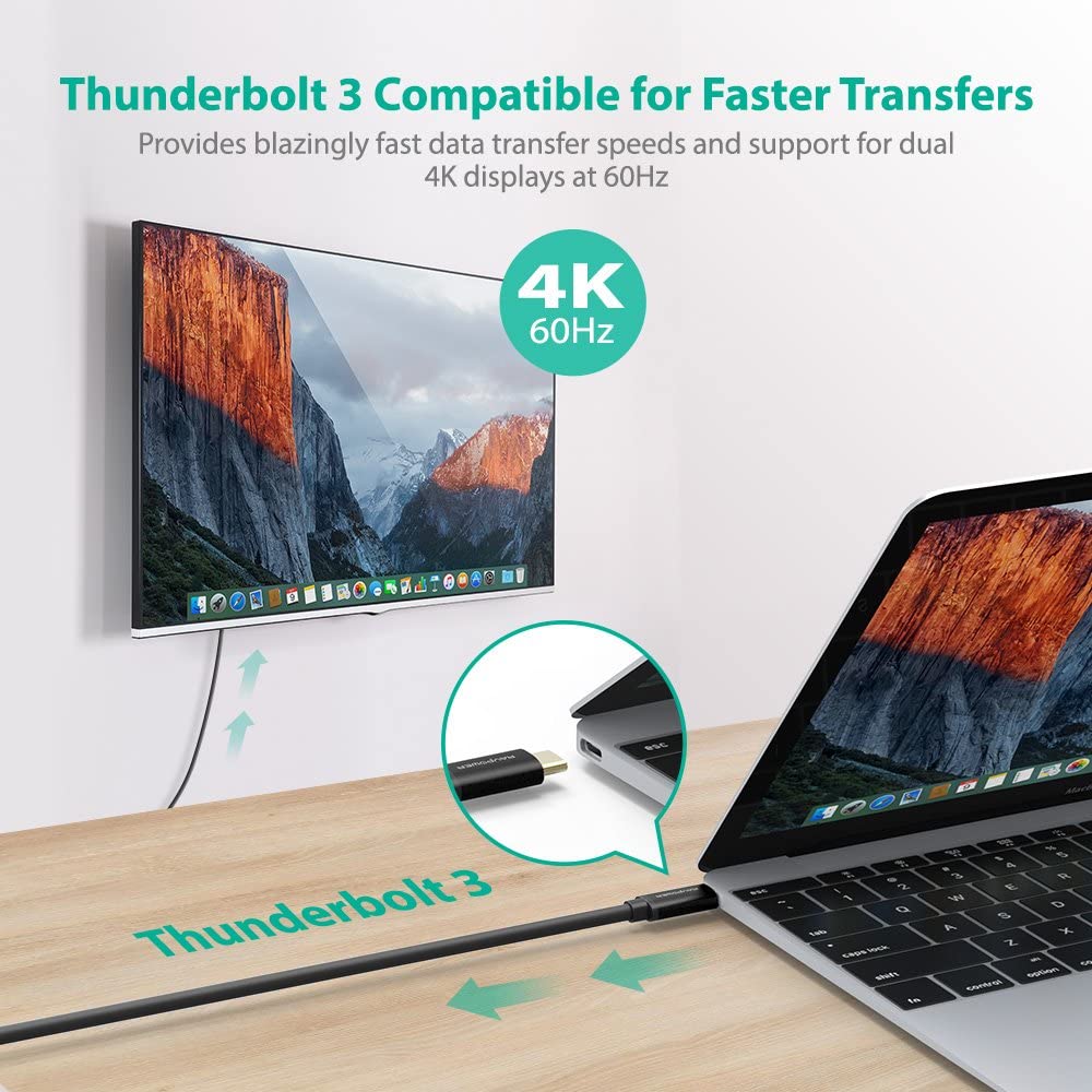 RAVPower 2M TYPE-C TO HDMI CABLE - BLACK