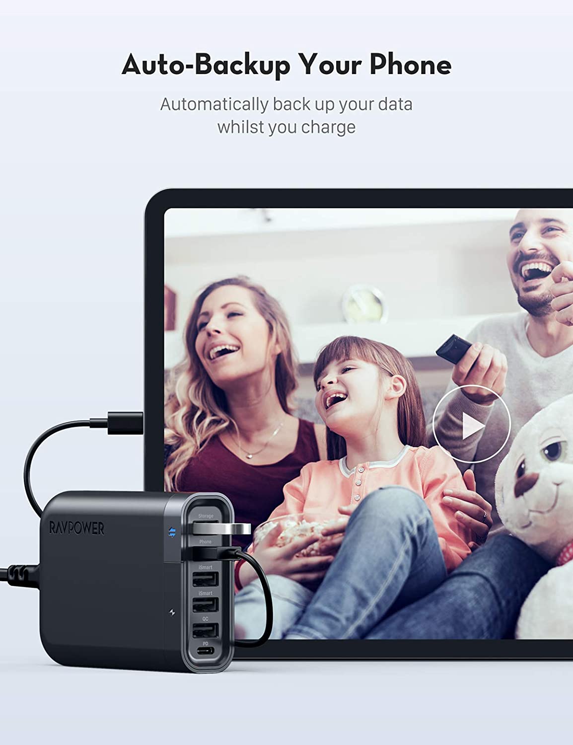 RAVPower 6-Port USB Charger Filehub