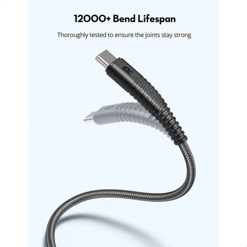 RAVPower TYPE-C TO TYPE-C 3.3FT/1M CABLE -BLACK