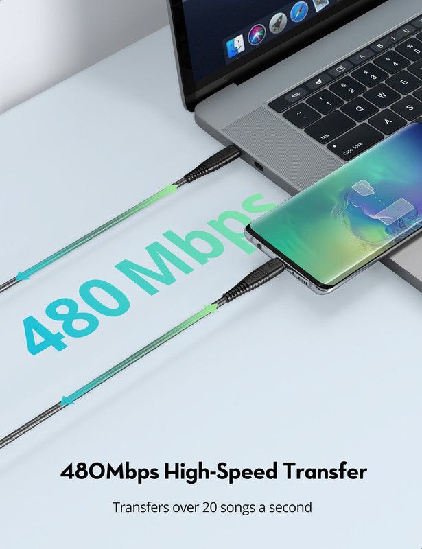 RAVPower TYPE-C TO TYPE-C 3.3FT/1M CABLE -BLACK