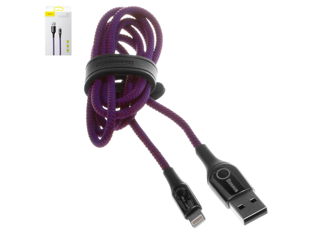 Baseus C-shaped Light Intelligent power-off Cable Purple