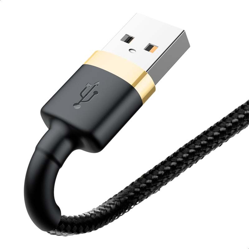 Baseus Cafule Cable USB For lightning 2.4A 1M Gold+Black
