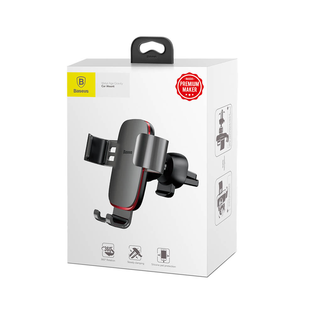 Baseus Metal Age Gravity Car Mount（Air Outlet Version）Dark Grey