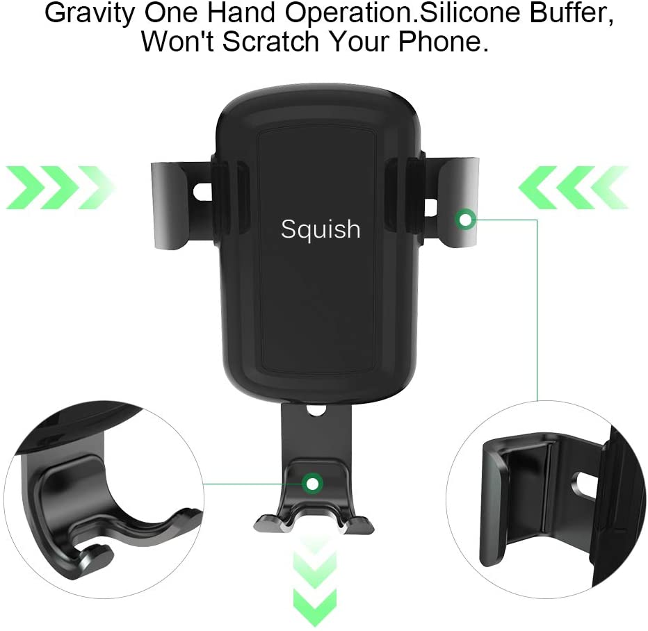 Squish Wireless Charger Car Mount Adjustable Gravi