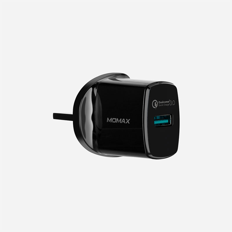 Momax 1-PLUG USB FAST CHARGER QC3.0- BLACK
