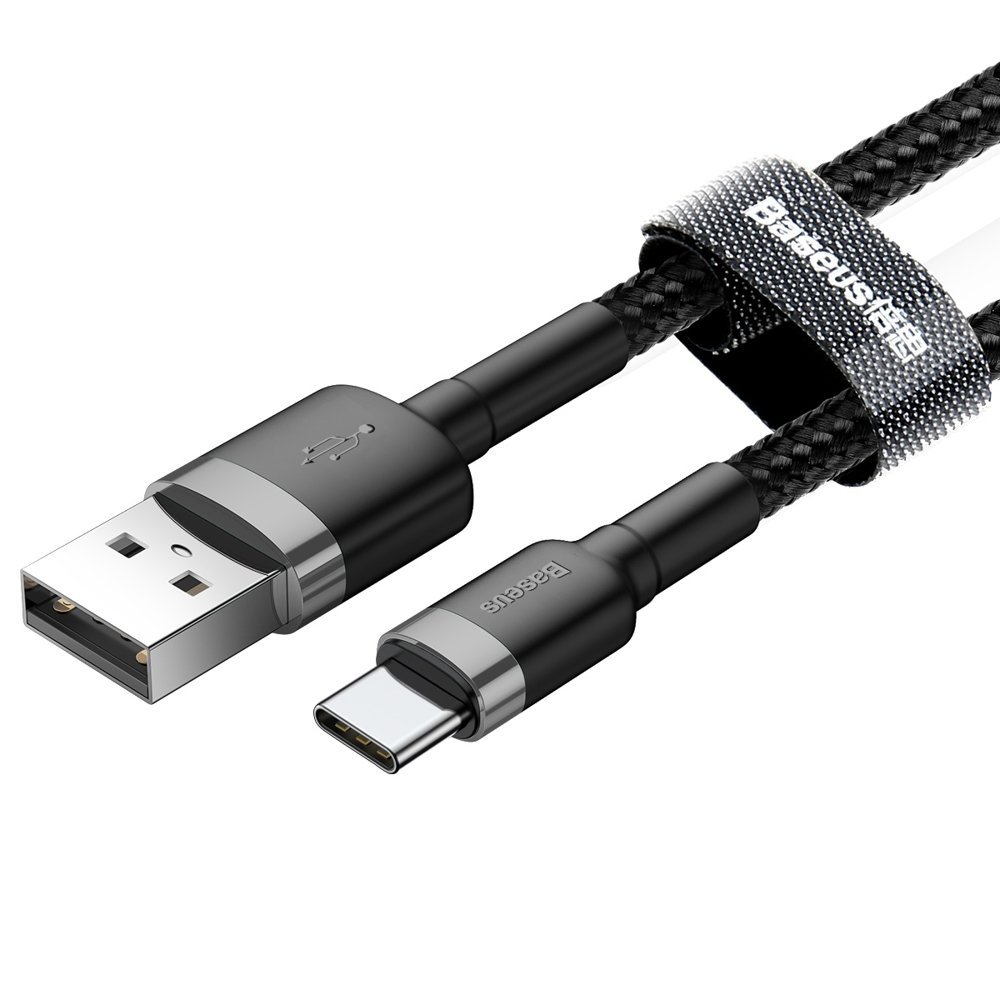Baseus cafule Cable USB For Type-C 2A 2M Gray+Blac