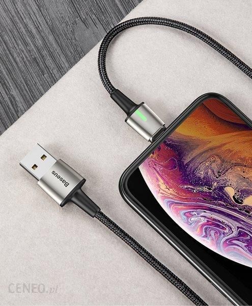 Baseus Zinc Magnetic Cable USB For iP 2.4A 1m Black