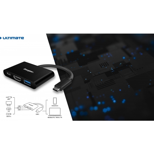 Energizer HUB USB Type C3.1 1 USBA 1USB-C 1-HDMI