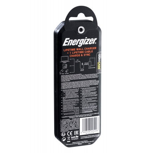 Energizer Wall charger 2Port - 3.4A - 2USB - Lifetime warranty - EU plug - Lightning cable included