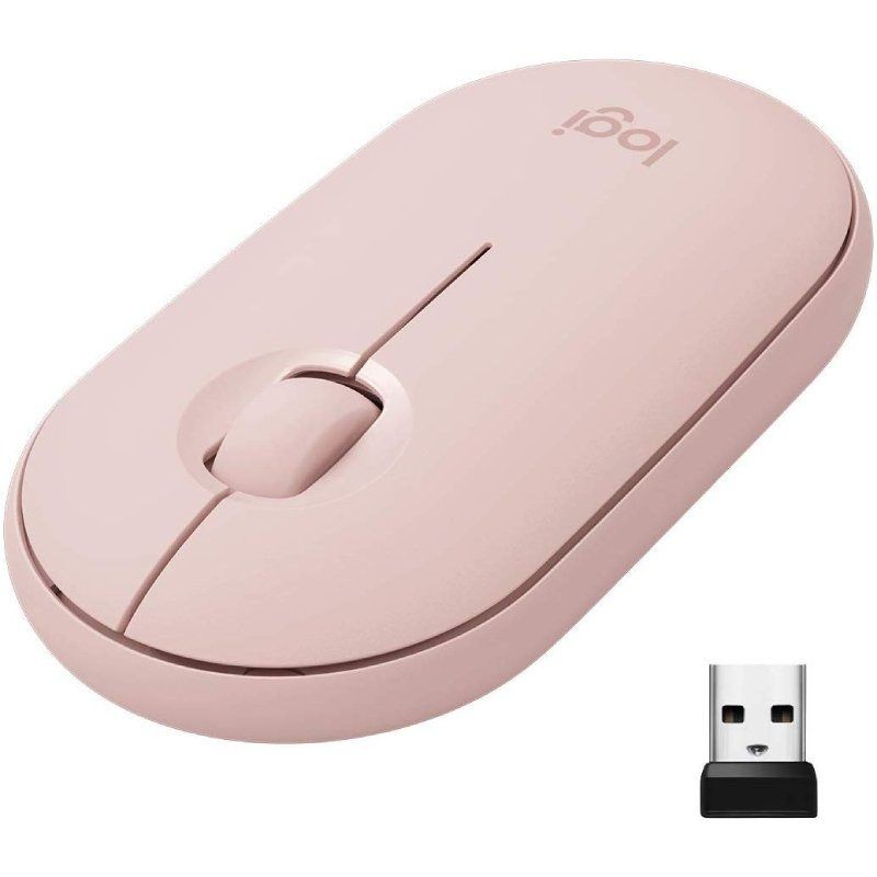 Logitech® Pebble M350 Wireless Mouse - ROSE - 2.4GHZ/BT