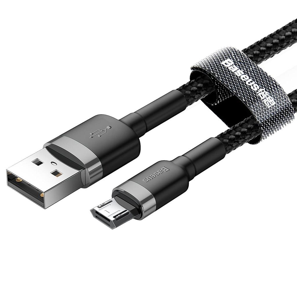 Baseus cafule Cable USB For Micro 2.4A 1M Gray+Black