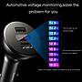 Baseus Shake-head Digital Display Car Charger - Black