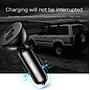 Baseus Shake-head Digital Display Car Charger - Black